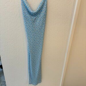 Resa blue and white scoop neck dress (never worn + tag still on)